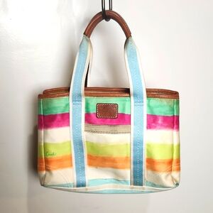 Coach Watercolor Handbag Purse 11inx4inx7in